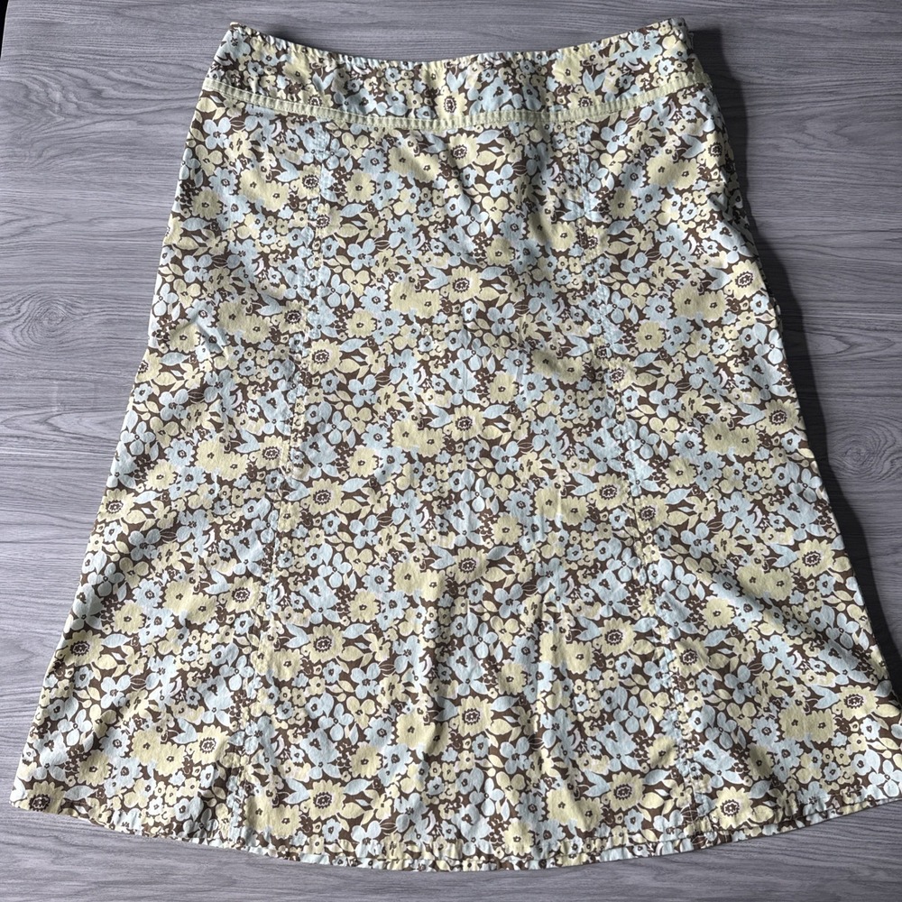 Eddie Bauer Women's Midi Skirt Floral Size 6 Tall